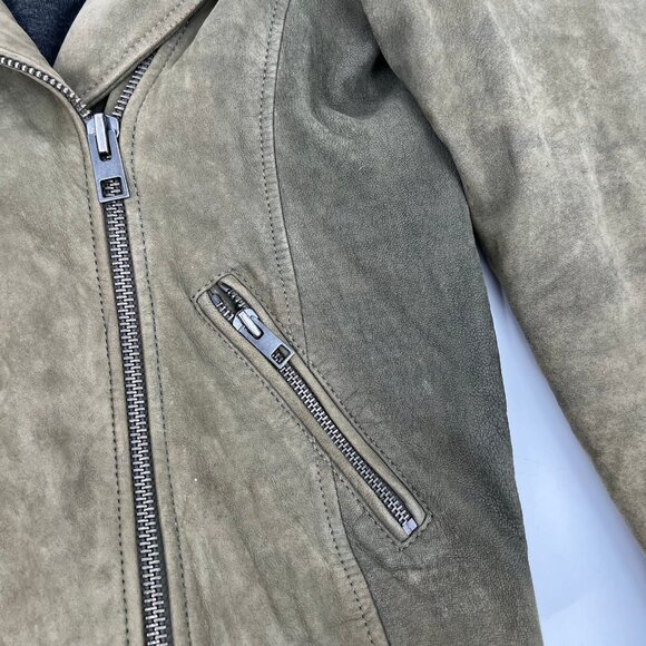 Lucky Brand Green Zip Leather Jacket | Size M - Picture 12 of 12